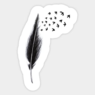 Feather and birds Sticker